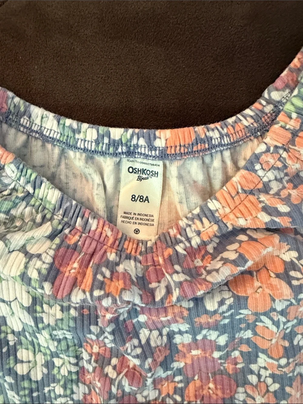 OshKosh B'gosh Floral Short Sleeve Top - Blue, Orange, Green, White